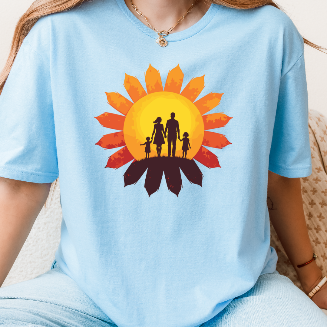 Family In Sunset T-Shirt