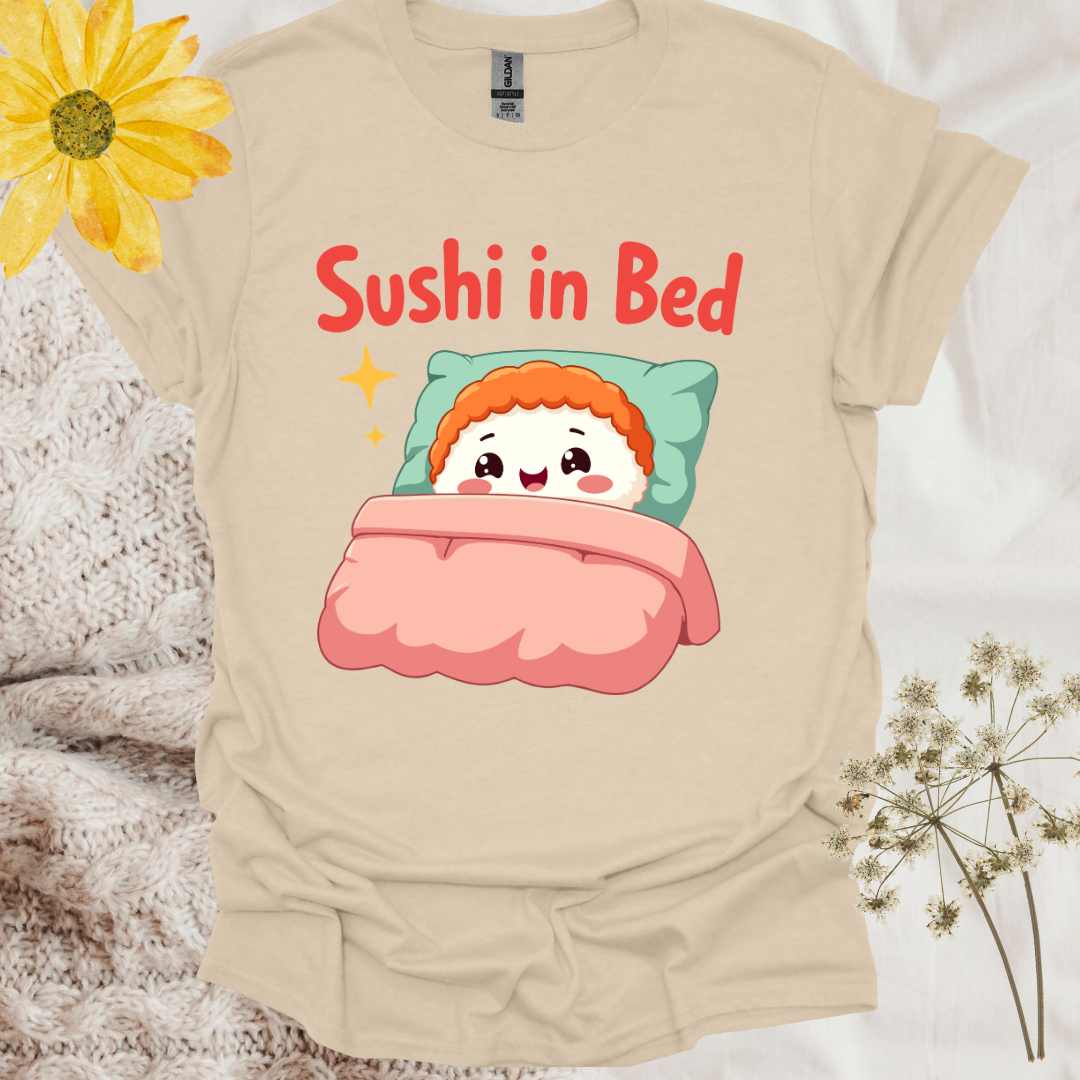 Kawaii Sushi In Bed T-Shirt