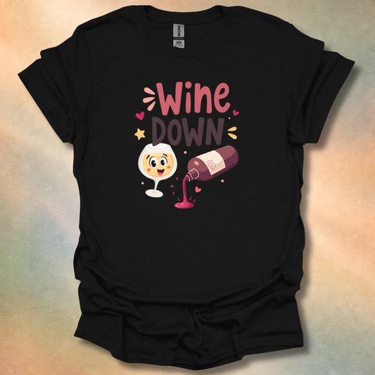 Funny Cute Wine Down T-Shirt
