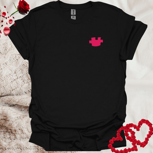 Red Puzzle Piece Couple Unisex T-Shirt