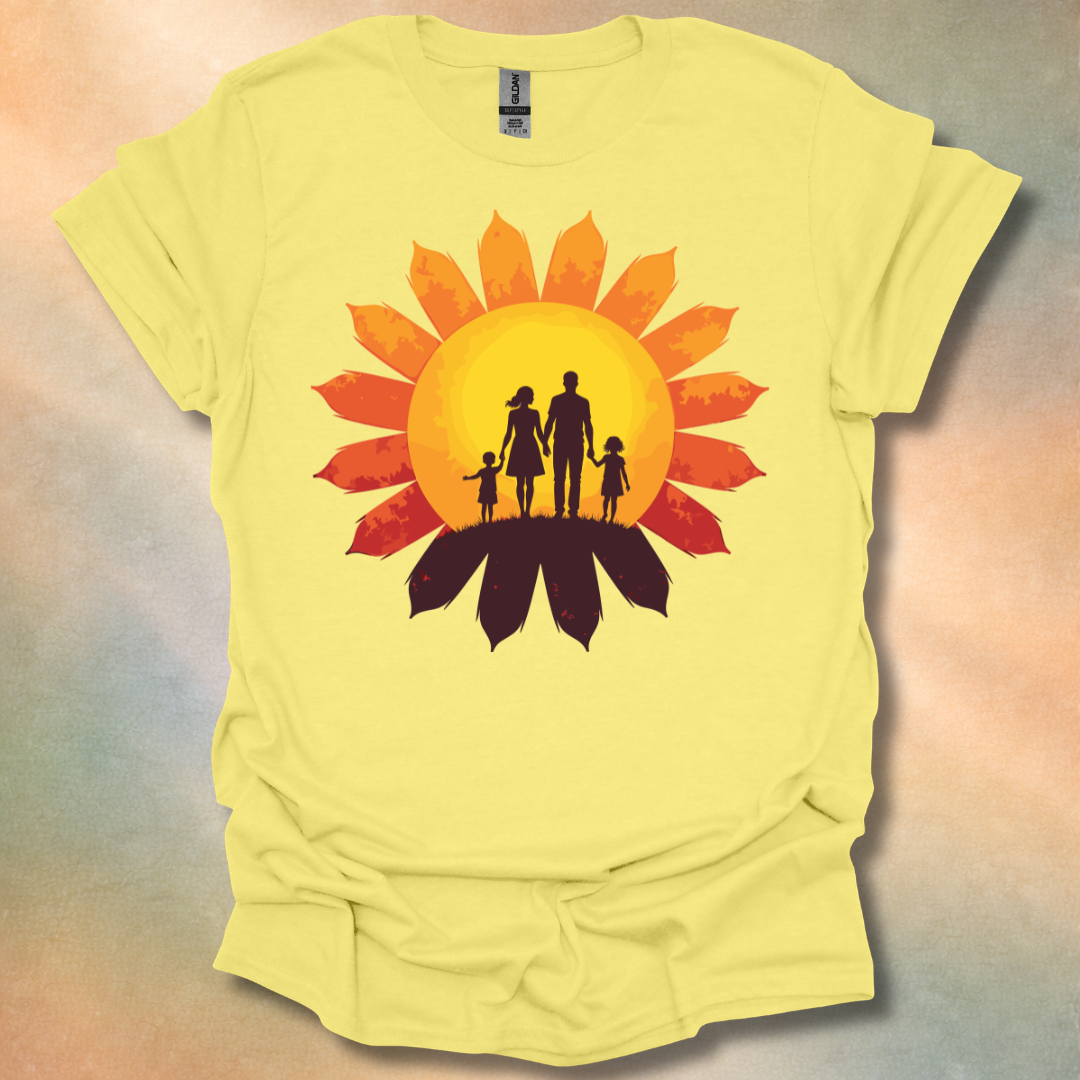 Family In Sunset T-Shirt