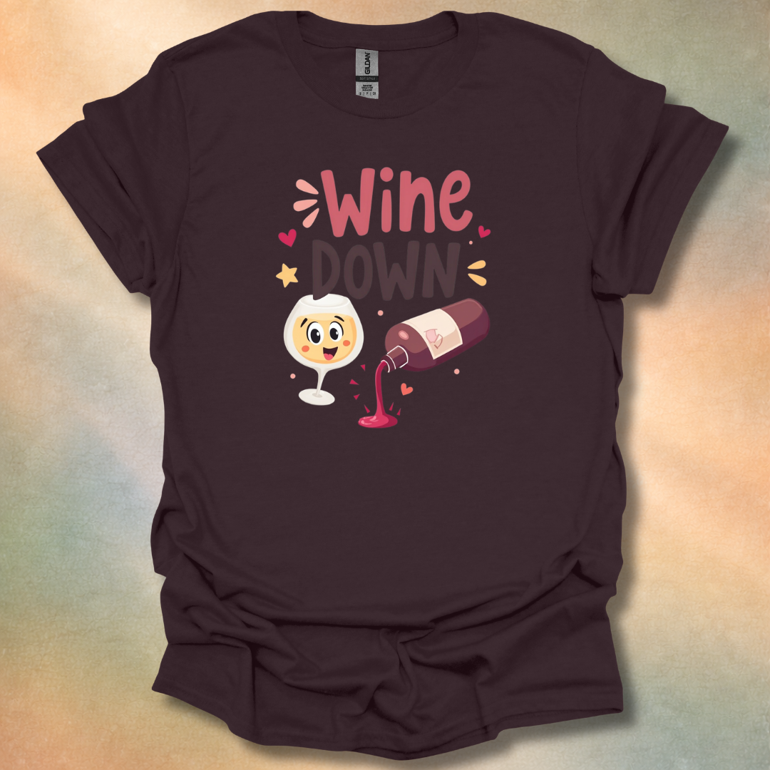 Funny Cute Wine Down T-Shirt