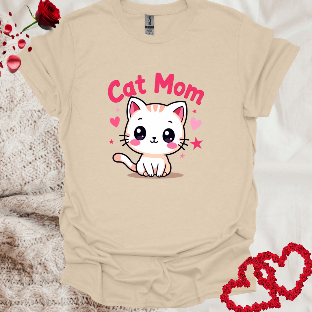 Adorable Cat Mom T-Shirt