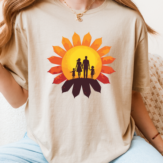 Family In Sunset T-Shirt