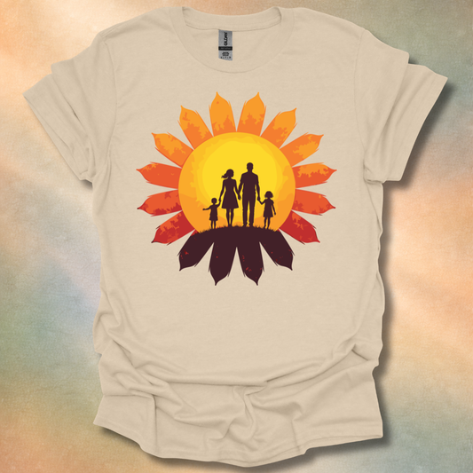 Family In Sunset T-Shirt