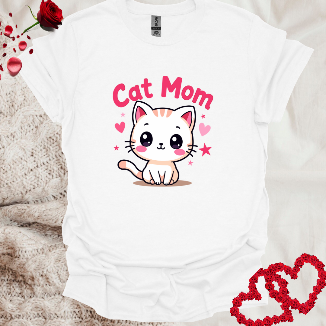 Adorable Cat Mom T-Shirt